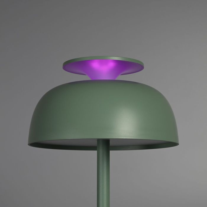 LED лампа настiльна з акумулятором VIDEX VL-TF23G 8.5W 4000K+RGB Green