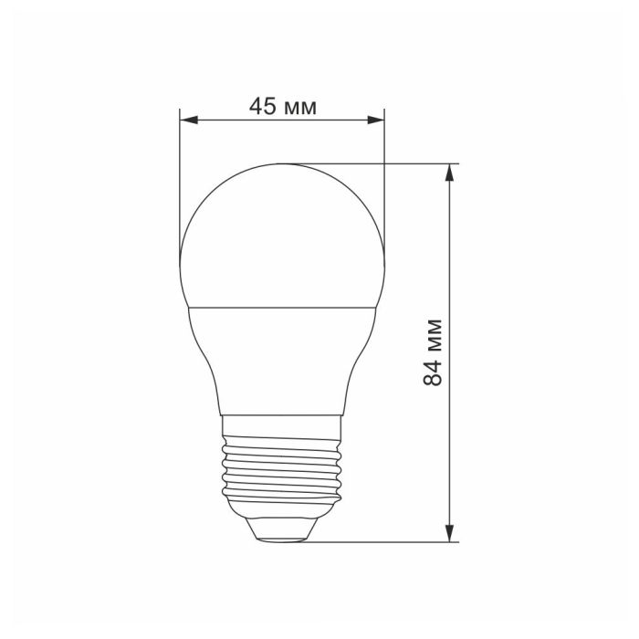 LED лампа VIDEX G45e 3.5W E27 4100K