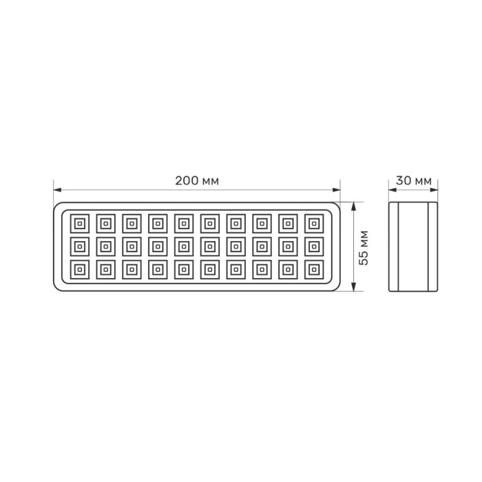 LED світильник аварійний TITANUM 30 LED 6500K
