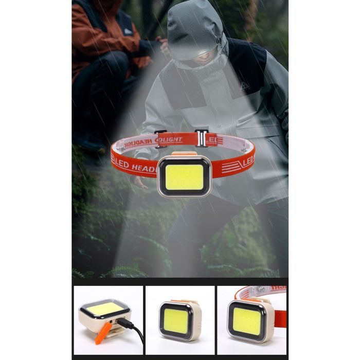Ліхтар налобний CY-2027-B-COB(white+red)