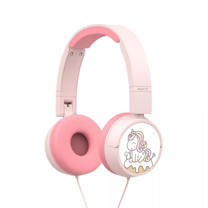 Навушники дитячі дротові накладні HAVIT H231d Pink