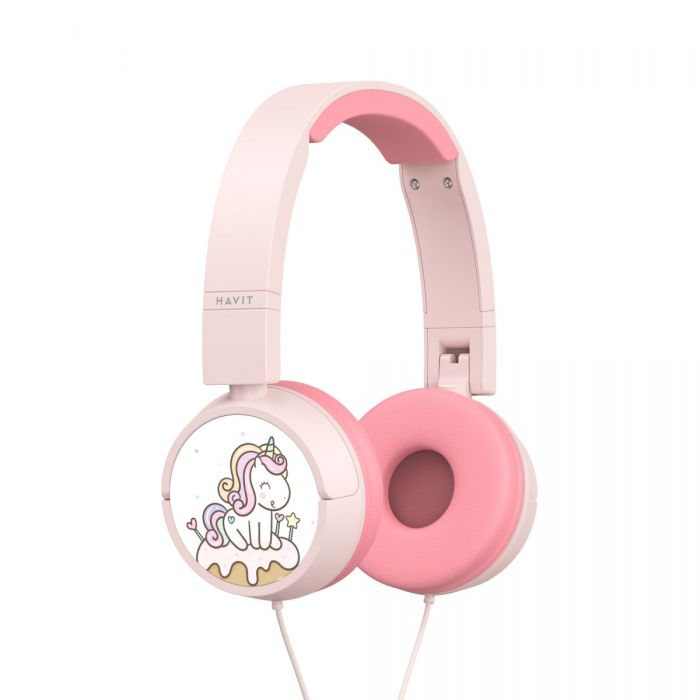 Навушники дитячі дротові накладні HAVIT H231d Pink