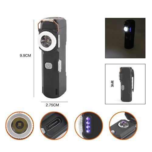 Ліхтар-запальничка MULTIFUNCTIONAL D51-COB black