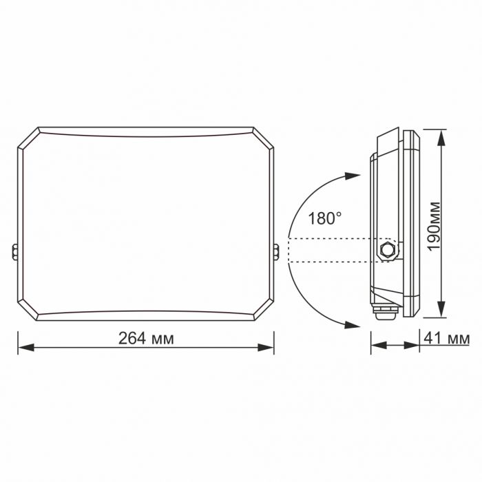 LED прожектор VIDEX F3 100W 5000K 220V Black