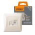 Розетка CAT6 одинарная компьютерная кремовая VIDEX BINERA