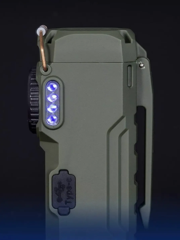 Ліхтар-запальничка MULTIFUNCTIONAL D51-COB Green