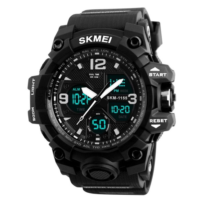 Годинник наручний чоловічий SKMEI 1155BBK (Black)