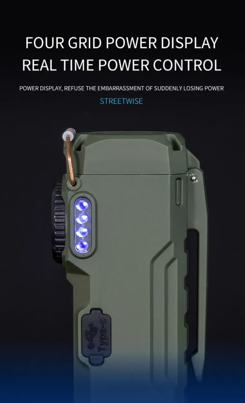 Фонарик-зажигалка MULTIFUNCTIONAL D50-COB Green