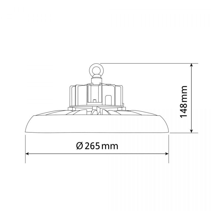 LED світильник висотний ХайБей VIDEX 100W 5000K 18000Lm Чорний