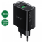 Зарядний пристрій HAVIT HV-UC111 20W USB+USB-C Black