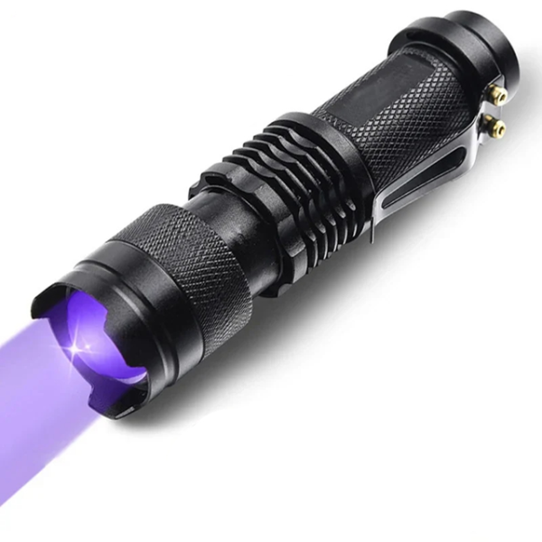Ультрафіолетовий ліхтарик K11-XPE(UV395), 1хАА/1x14500