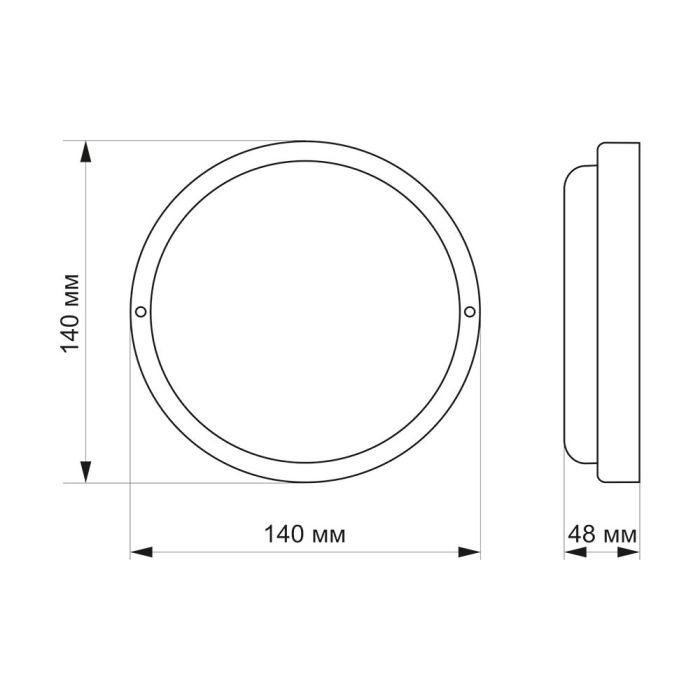 LED світильник вологозахищений круглий TITANUM 12W 6500K TL-BHR-126
