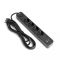 Сетевой удлинитель VIDEX ONCORD с/с 4п 3м (3x1.5мм) 3.4А USB(QC3.0) +USB-C(PD20W) с кнопкой Black