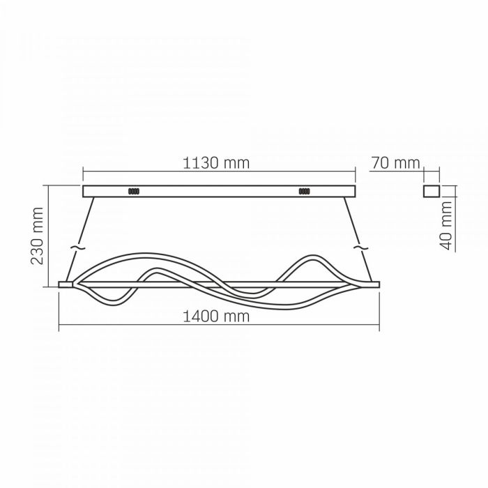 LED світильник функціональний VIDEX DECORA 80W VL-CLD-990-BK