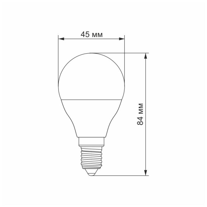 LED лампа TITANUM G45 6W E14 3000K