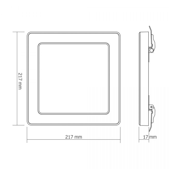 LED світильник квадратний VIDEX DL6S 18W 3000K-4000K-6500K White