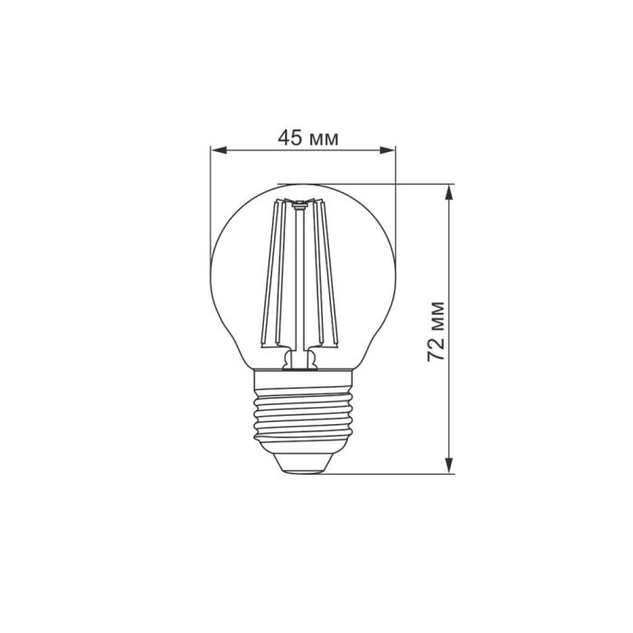 LED лампа TITANUM Filament G45 4W E27 2200K бронза