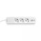Мережевий подовжувач VIDEX ONCORD з/з 3п 3м (3x1.5мм) 2.4А 2USB+USB-C з кнопкою White
