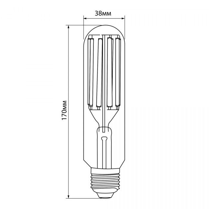 LED лампа VIDEX Filament T38F 24W E27 5000K