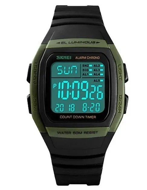 Чоловічий наручний годинник SKMEI 1278AG ARMY GREEN