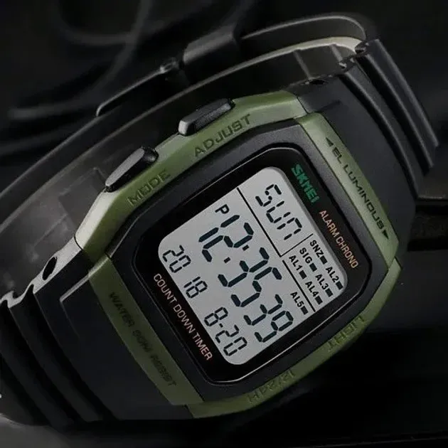 Чоловічий наручний годинник SKMEI 1278AG ARMY GREEN