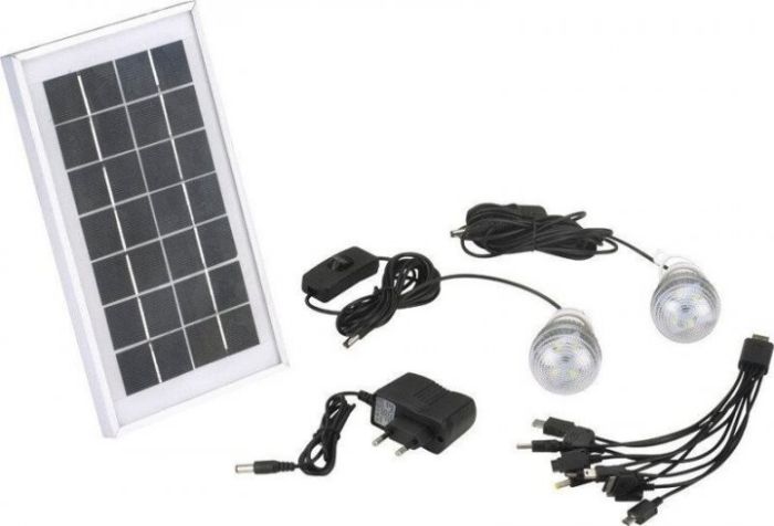 Ліхтар переносний Luxury 1908, 10W+22LED, FM радіо, power bank, TF card, сон. панель