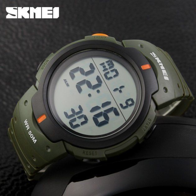 Годинник наручний чоловічий SKMEI 1068AG (Army green)
