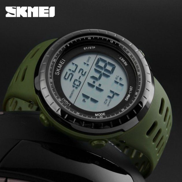 Годинник наручний чоловічий SKMEI 1167AG (Army Green)
