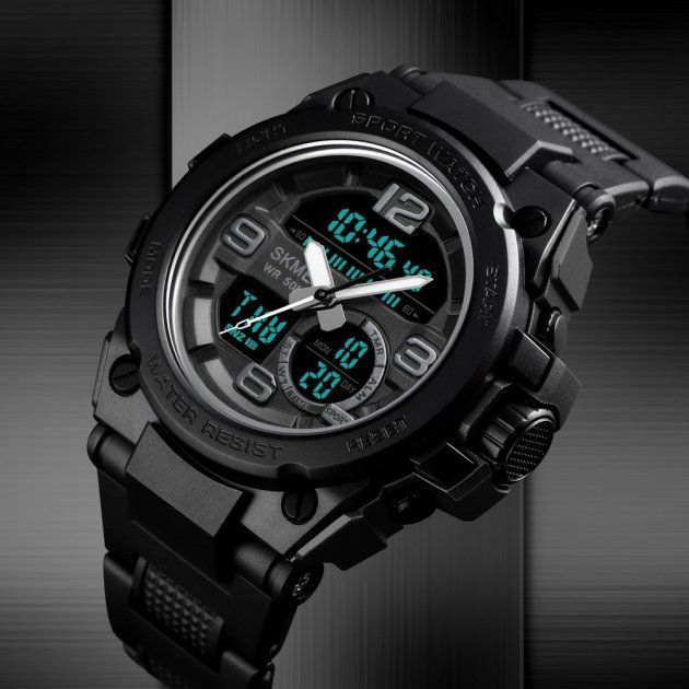 Чоловічий наручний годинник Skmei 1452 Black