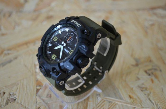 Чоловічий наручний годинник Skmei 1586 Army Green