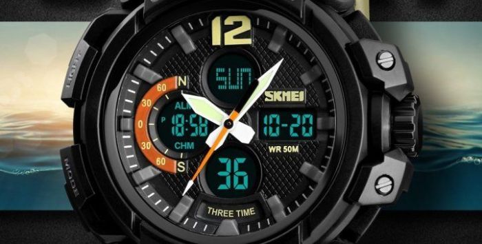 Чоловічий наручний годинник SKMEI 1343 Army Green