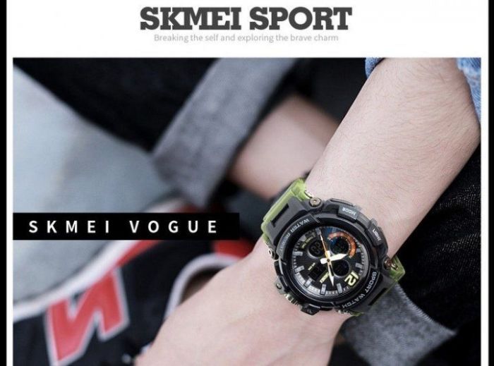 Чоловічий наручний годинник SKMEI 1343 Army Green