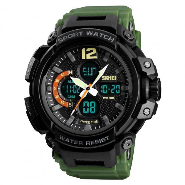 Чоловічий наручний годинник SKMEI 1343 Army Green