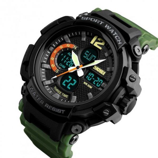 Чоловічий наручний годинник SKMEI 1343 Army Green