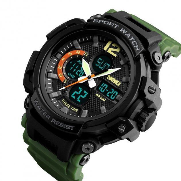 Чоловічий наручний годинник SKMEI 1343 Army Green
