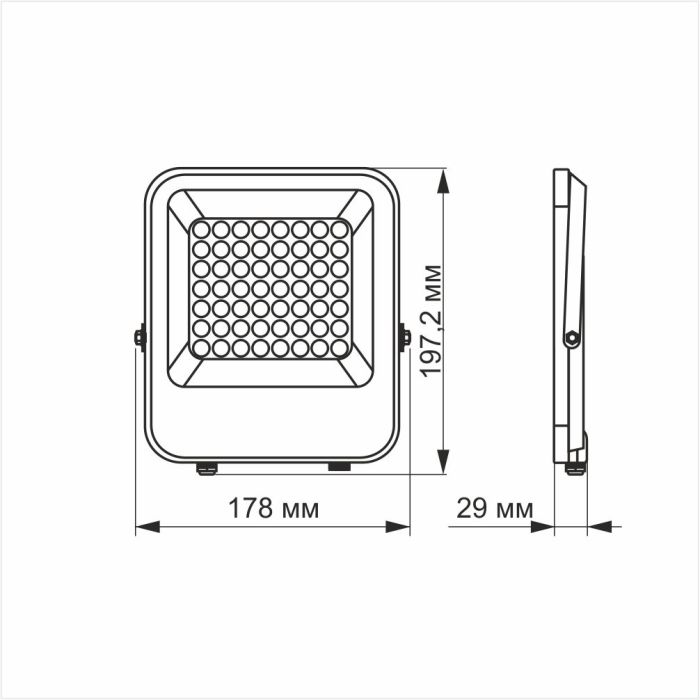LED прожектор VIDEX PREMIUM F2 30W 5000K День-ніч