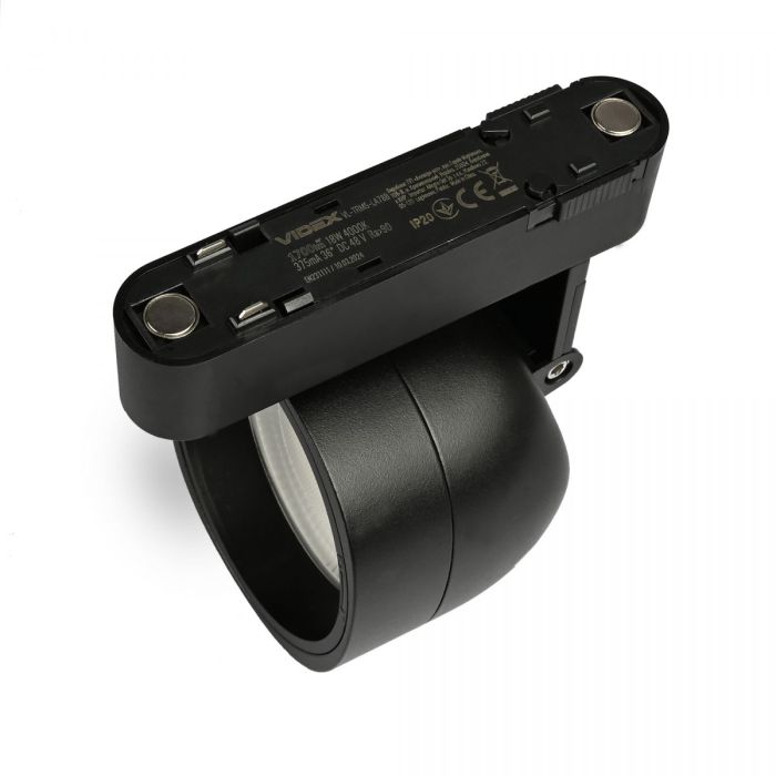 Світильник МАГНІТНИЙ трековий VIDEX LA78B 18W 4000K 48V Black