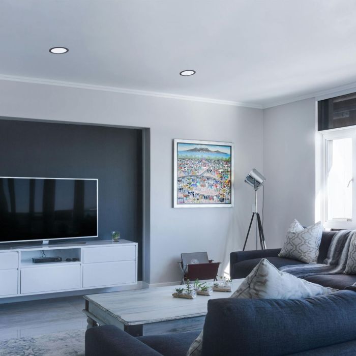 LED світильник Back вбудований круглий VIDEX 20W 5000K Black