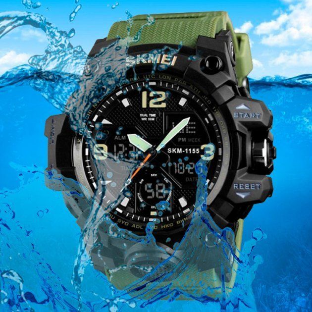 Часы наручные мужские SKMEI 1155BAG (Army green)