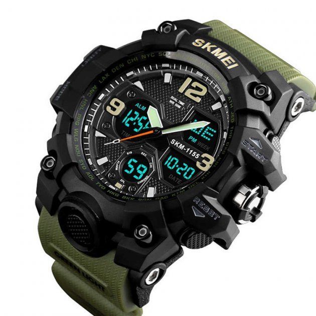 Часы наручные мужские SKMEI 1155BAG (Army green)
