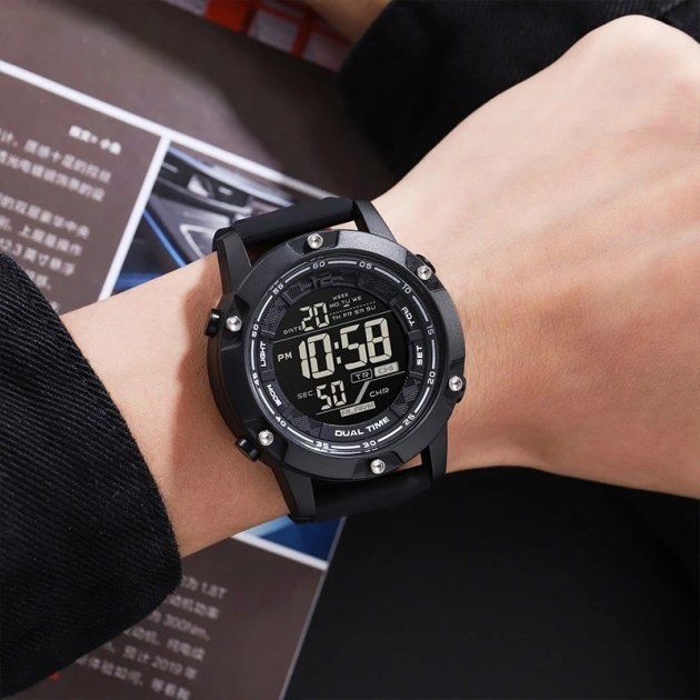 Годинник наручний чоловічий SKMEI 1762 (Black)