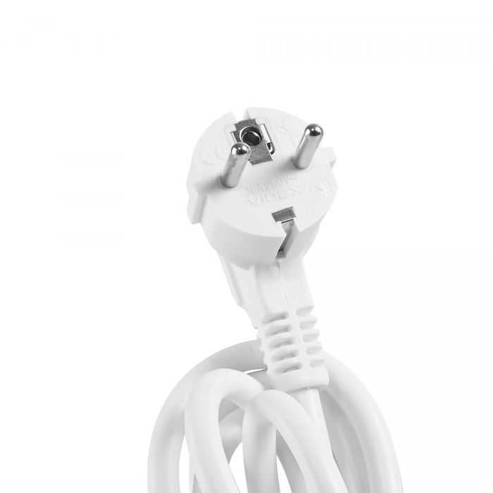 Мережевий подовжувач VIDEX ONCORD з/з 3п 3м (3x1.5мм) 2.4А 2USB+USB-C з кнопкою White