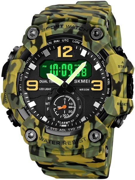 Чоловічий годинник Skmei 1965 Camo Green