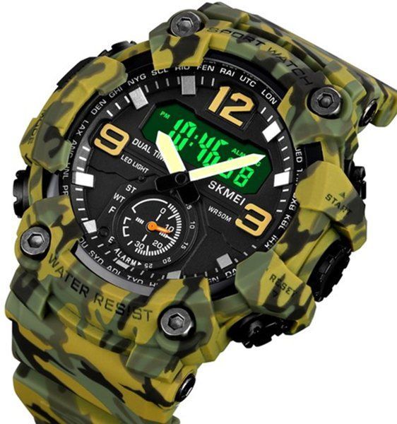 Чоловічий годинник Skmei 1965 Camo Green