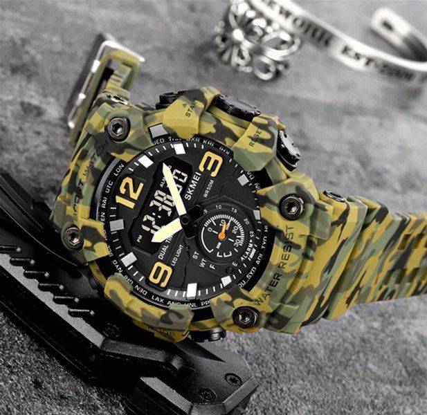Чоловічий годинник Skmei 1965 Camo Green