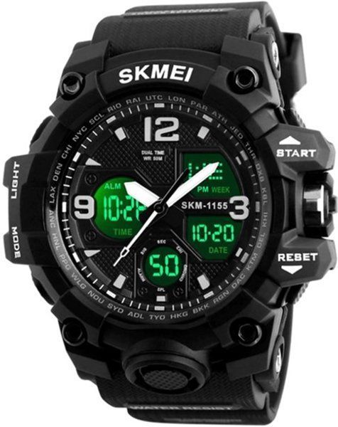 Годинник наручний чоловічий SKMEI 1155BBK (Black)