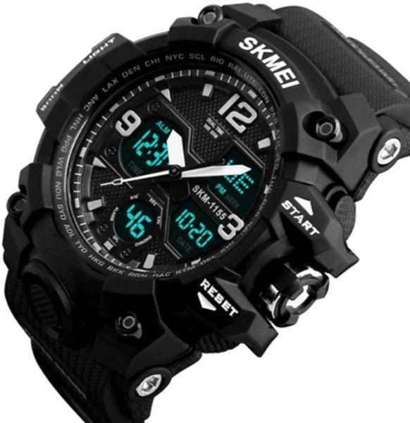 Годинник наручний чоловічий SKMEI 1155BBK (Black)