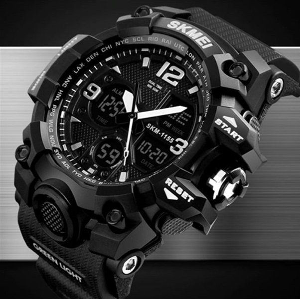 Годинник наручний чоловічий SKMEI 1155BBK (Black)