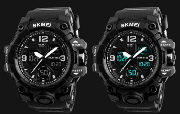 Годинник наручний чоловічий SKMEI 1155BBK (Black)