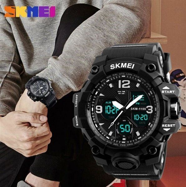 Годинник наручний чоловічий SKMEI 1155BBK (Black)